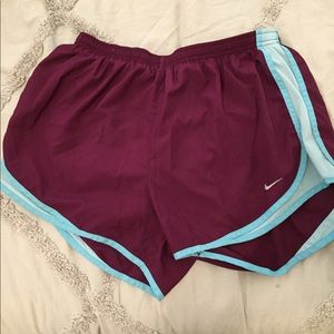 dark purple and blue nike shorts